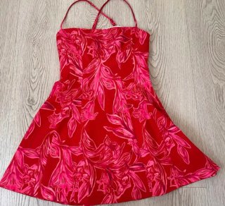 Vestido Zara Rojo Estampado Floral