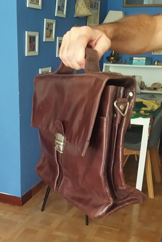Maletín Piel Marrón Nuevo Sin Etiqueta