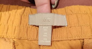 Pantalón corto H&M mostaza Talla 4XL
