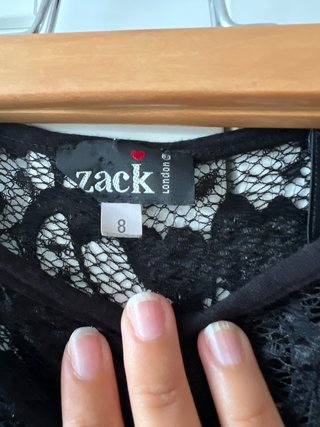 Vestido Zack London encaje negro Talla S