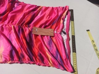Abito tubino arricciato multicolor L