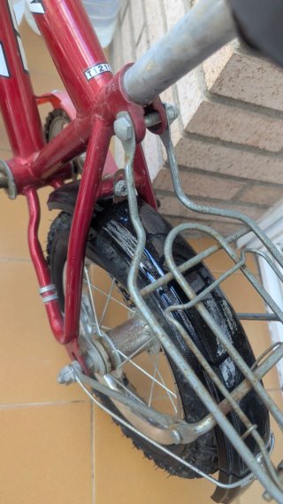 Bicicleta Infantil 12" Roja y Azul