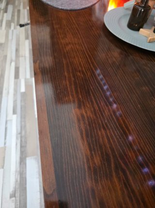 Mueble de salón madera oscura