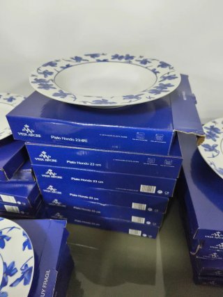 Vajilla Vista Alegre Porcelana Azul/Blanco