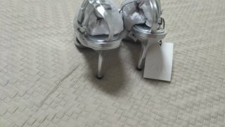 Tacones Zara Plateados Talla 36 Nuevos