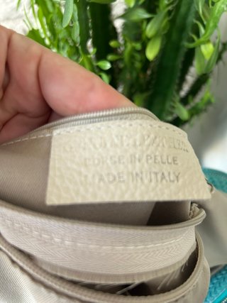 Bolso Grande Piel Trenzada Turquesa