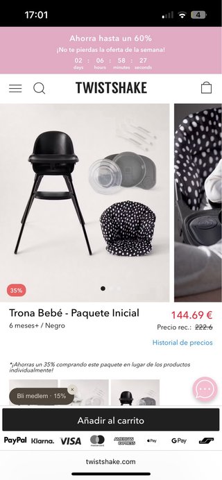 Trona Twistshake Negra