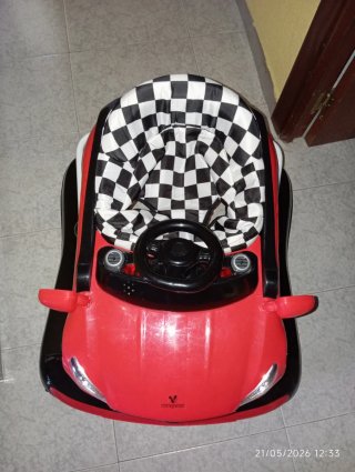 Andador correpasillos coche cabrio rojo