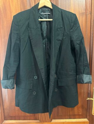Americana Lino Negra Lefties Talla XS/34