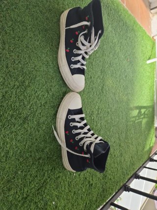 Converse Niña Negras con Cerezas