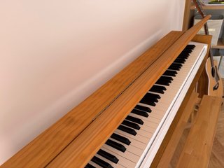 Soporte / mueble para piano teclado mid-century