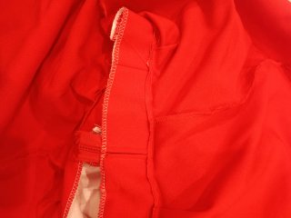 Traje de flamenca rojo con volantes