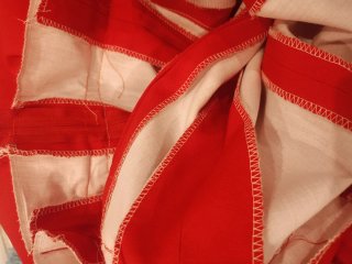 Traje de flamenca rojo con volantes