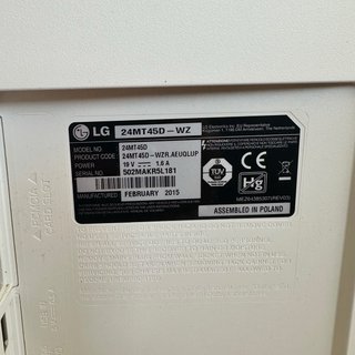 Monitor LG 24 HD HDMI VGA TDT Blanco
