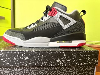 Jordan Spizike Low Negro Rojo