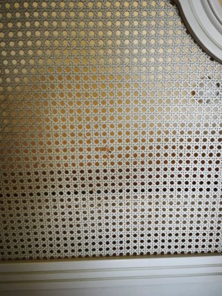 Cabecero Cama 90 Rejilla Ratán Madera