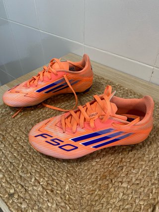 Botas de fútbol Adidas F50 niño naranja Talla 34
