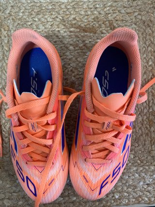 Botas de fútbol Adidas F50 niño naranja Talla 34