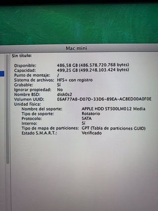 Mac mini A1347 500GB Intel Core i5
