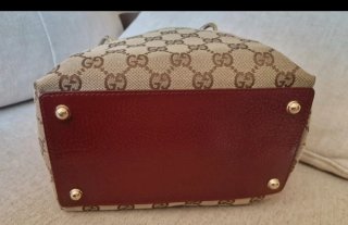 Bolso Gucci Elipse Lona Piel Burdeos ORIGINAL