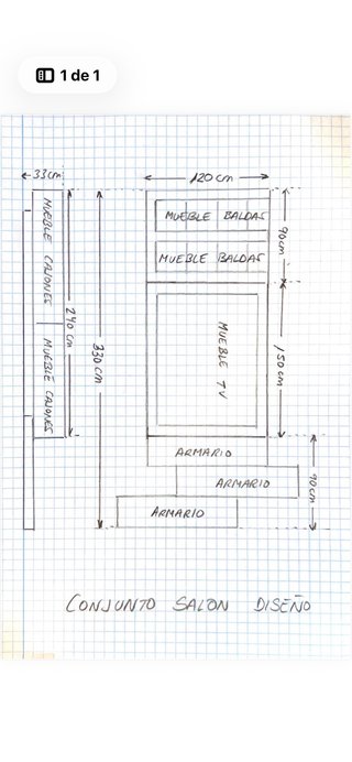Mueble de salón moderno blanco y negro