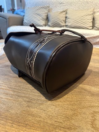 Mochila Rociera Cuero Marrón (UBRIQUE)