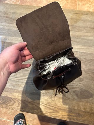 Mochila Rociera Cuero Marrón (UBRIQUE)
