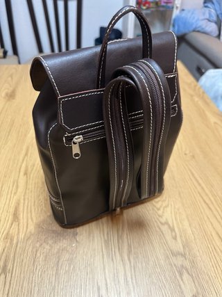 Mochila Rociera Cuero Marrón (UBRIQUE)