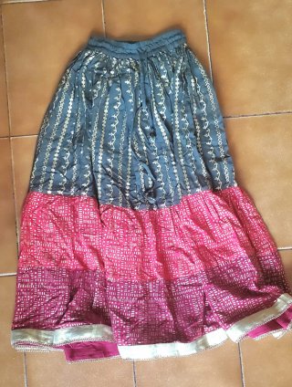 Falda de Bangladesh, estilo de india, boho, gitana