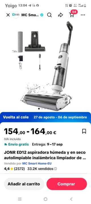 Aspiradora JONR ED12 Húmedo/Seco