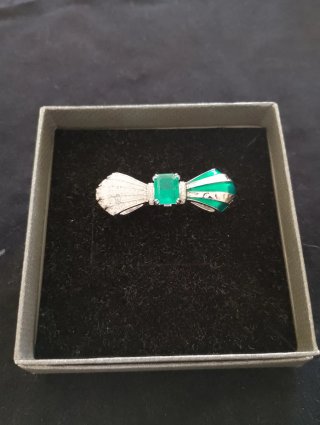 Anillo Plata Ley Moisannitas y Esmeralda