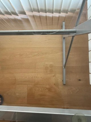 Mesa escritorio cristal y metal