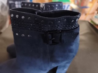 Botines azul marino con pedrería