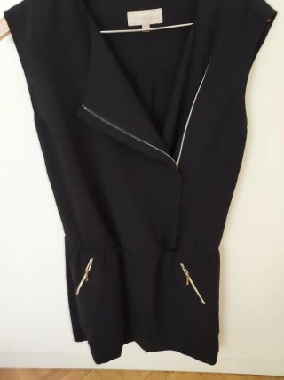 Vestido negro cremalleras Talla 40