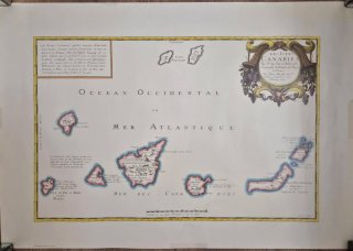 Mapa Islas Canarias 1663 P. Du Val - Facsímil IGN