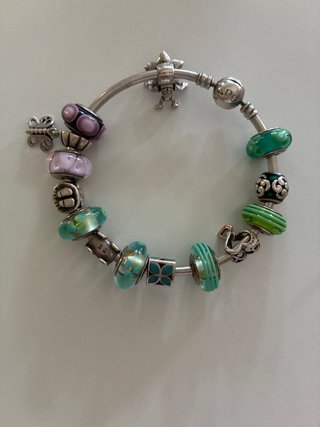 Lote Charms Pandora Murano y otros