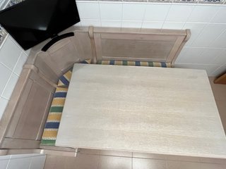 Rinconera de cocina y mesa con cristal
