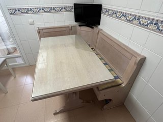 Rinconera de cocina y mesa con cristal