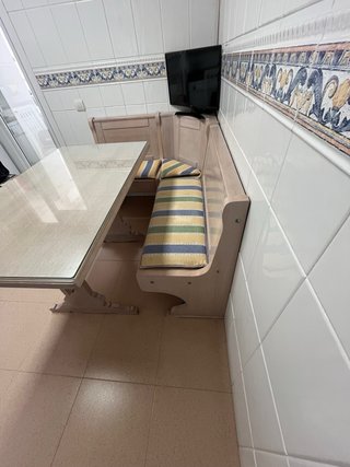 Rinconera de cocina y mesa con cristal