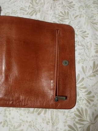 Bandolera de piel marrón