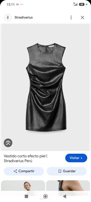 Vestido mini efecto piel Stradivarius Talla S