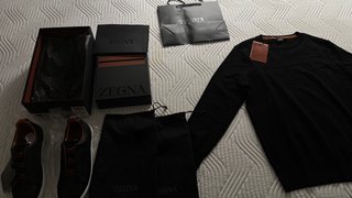 Zegna – Zapatillas y jersey nuevos