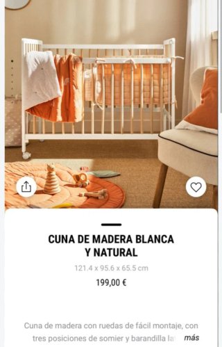 Cuna Zara Home Madera Blanca y pino