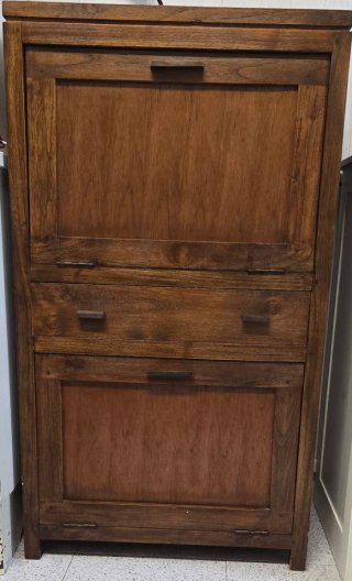 Zapatero Colonial Acacia 2 Puertas y Cajón