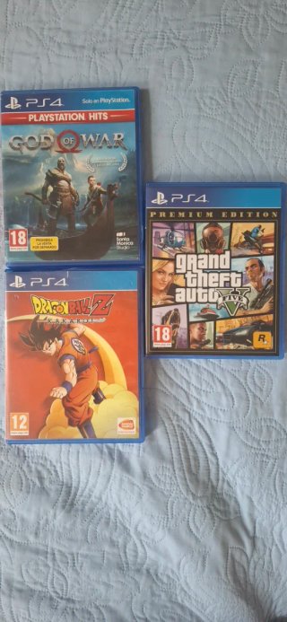 PS4 God of War, GTA V Premium, DBZ Kakarot