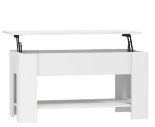 Mesa de centro blanca y negra