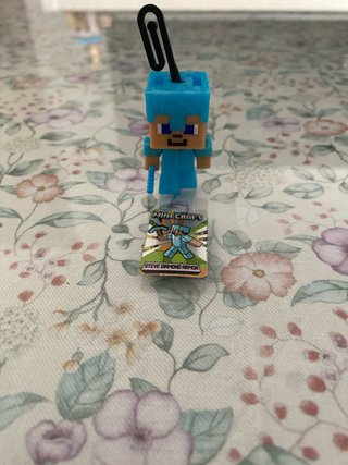Figura Minecraft Steve Diamante con Clip
