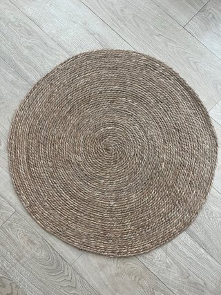 LOTE 5 alfombras redondas yute 80cm