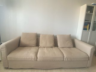 Sofá beige 4 plazas 240x95cm