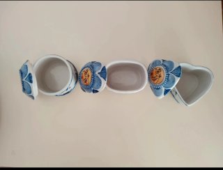 Conjunto de 3 joyeritos de porcelana